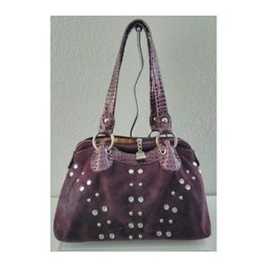 Kathy Van Zeeland Purple Shoulder Bag